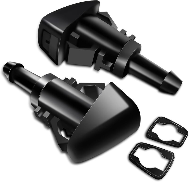 DWARFOO 2 PCS Front Windshield Washer Nozzles, Washer Spray Jet Kit Fit for Chrysler, Dodge, Replaces OEM #: 4805742AB / 5113049AA / 55077460AA / 5303833AA / 5116079AA - Image 1